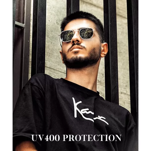 KALIYADI Sunglasses for Women and Men Polarized Square UV Protection Trendy Metal Frame Hexagon SunglassesBb2 BlackG15 Glass Lennon Polarizedhexagonal