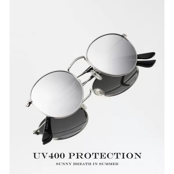 KALIYADI Sunglasses for Women and Men Polarized Square UV Protection Trendy Metal Frame Hexagon SunglassesC11 2 Pack 20 GoldPink  SilverSilver Round