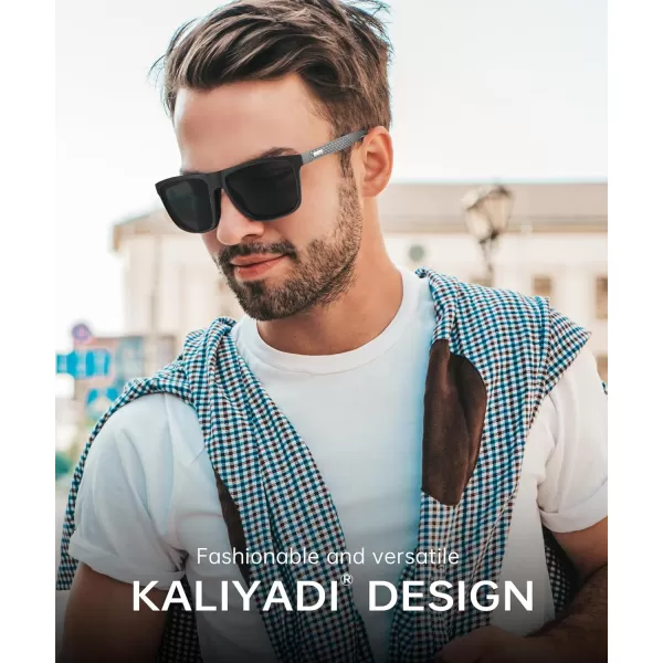 KALIYADI SunglassesMen PolarizedSunglasses Mens Sunglasses Sun Glasses UV Protection Unisex Lightweight Driving GolfA04blackIce BlueSilver