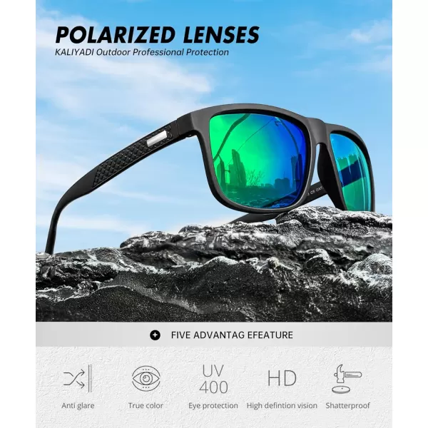 KALIYADI SunglassesMen PolarizedSunglasses Mens Sunglasses Sun Glasses UV Protection Unisex Lightweight Driving GolfA08greenIce BlueRed