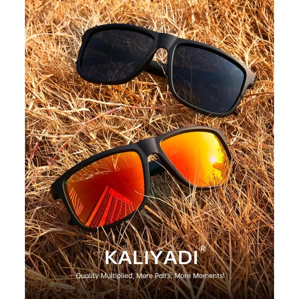 KALIYADI SunglassesMen PolarizedSunglasses Mens Sunglasses Sun Glasses UV Protection Unisex Lightweight Driving GolfB02blackRed