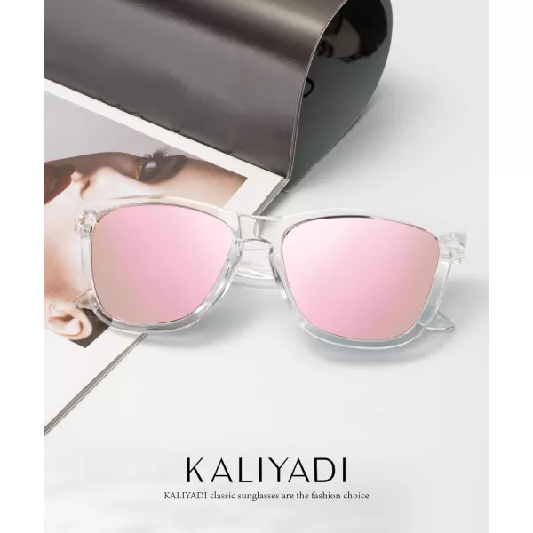 KALIYADI WomensSunglasses Polarized SunglassesWomens Trendy Retro Sun Glasses with UV Protection for Travel DrivingA03ice BluePurplePink