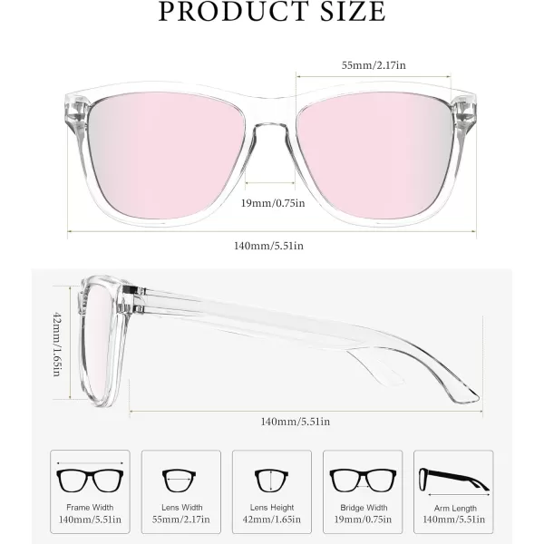 KALIYADI WomensSunglasses Polarized SunglassesWomens Trendy Retro Sun Glasses with UV Protection for Travel DrivingA04gradient BrownGradient BrownPink