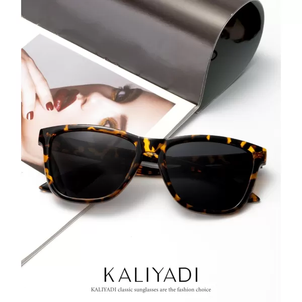 KALIYADI WomensSunglasses Polarized SunglassesWomens Trendy Retro Sun Glasses with UV Protection for Travel DrivingA10blackBlackGradient Brown