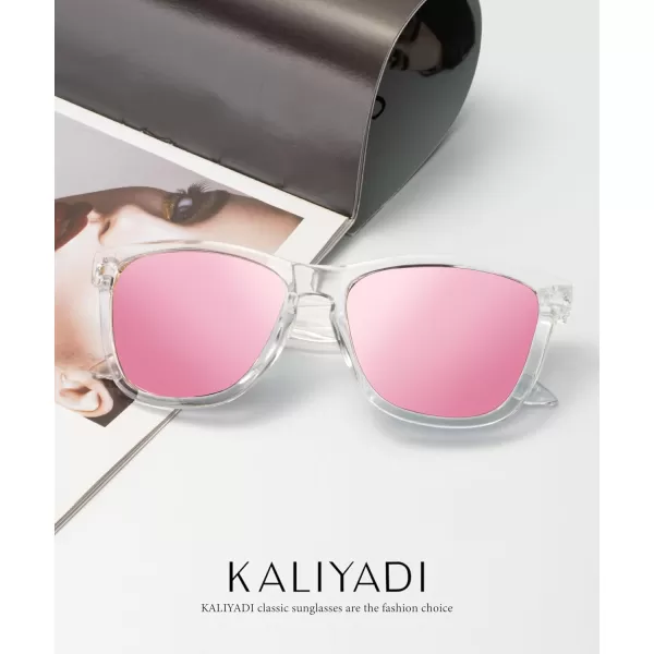 KALIYADI WomensSunglasses Polarized SunglassesWomens Trendy Retro Sun Glasses with UV Protection for Travel DrivingA11greenIce BlueDark Pink