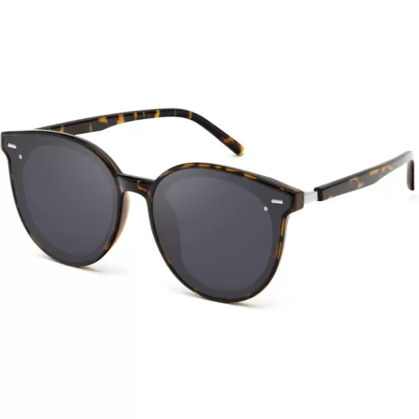 KALIYADI Classic Sunglasses for Women Retro Trendy Oversized Sun Glasses UV ProtectionC2 Leopardround