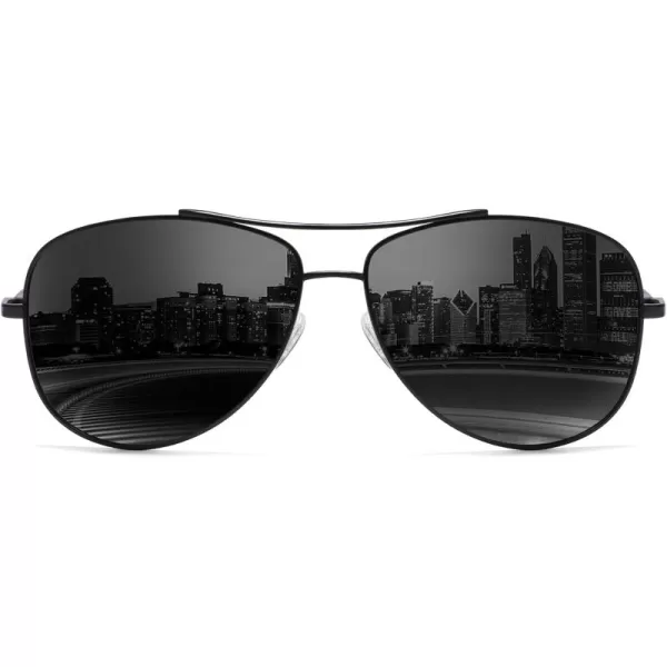 KALIYADI Polarized AviatorSunglassesforMen Women MensSunglasses Lightweight Polit Sun Glasses Upgraded UV400 for DrivingC01blackBlack