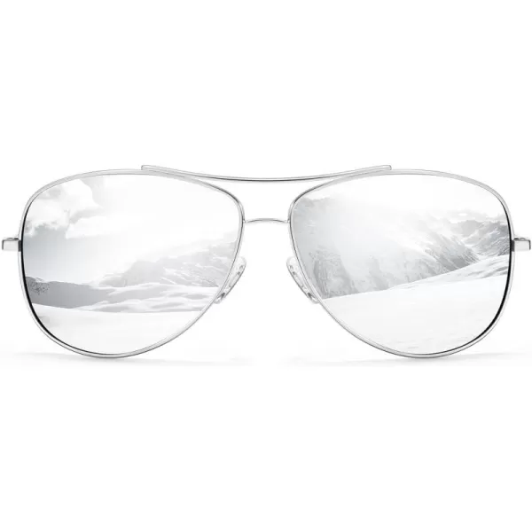 KALIYADI Polarized AviatorSunglassesforMen Women MensSunglasses Lightweight Polit Sun Glasses Upgraded UV400 for DrivingC06silverSilver