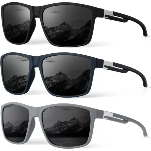 KALIYADI Polarized Sunglasses Men MensSunglasses Unisex Polarized Sun Glasses Lightweight Driving Fishing UV ProtectionA02matte BlackBlueGrey
