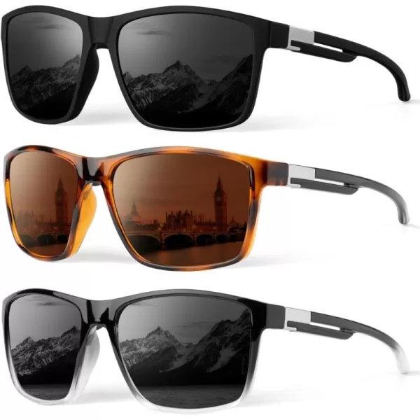 KALIYADI Polarized Sunglasses Men MensSunglasses Unisex Polarized Sun Glasses Lightweight Driving Fishing UV ProtectionA08matte BlackGlossy BlackGlossy Brown Leopard
