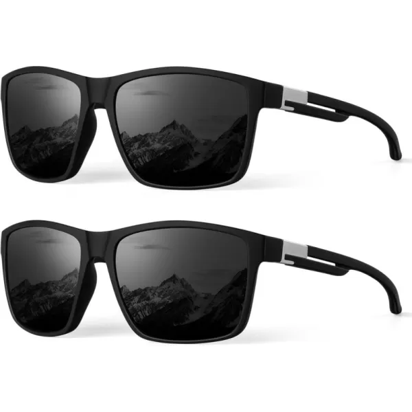 KALIYADI Polarized Sunglasses Men MensSunglasses Unisex Polarized Sun Glasses Lightweight Driving Fishing UV ProtectionB03matte BlackBlack