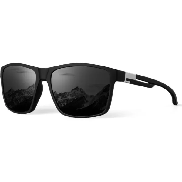 KALIYADI Polarized Sunglasses Men MensSunglasses Unisex Polarized Sun Glasses Lightweight Driving Fishing UV ProtectionC01matte Black