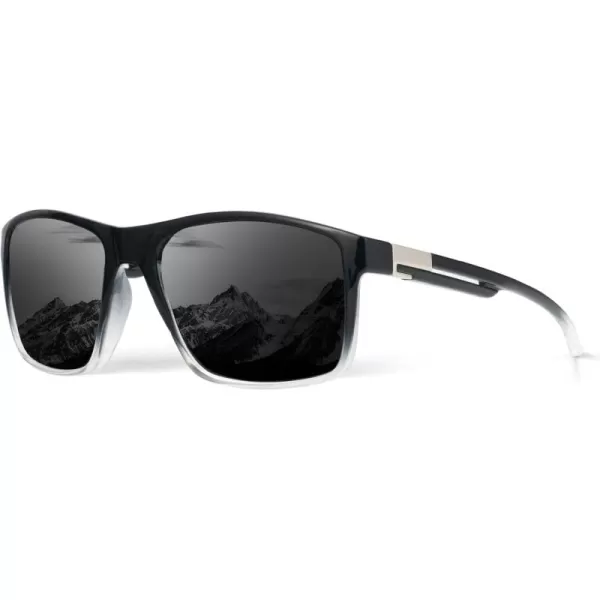 KALIYADI Polarized Sunglasses Men MensSunglasses Unisex Polarized Sun Glasses Lightweight Driving Fishing UV ProtectionC03glossy Black