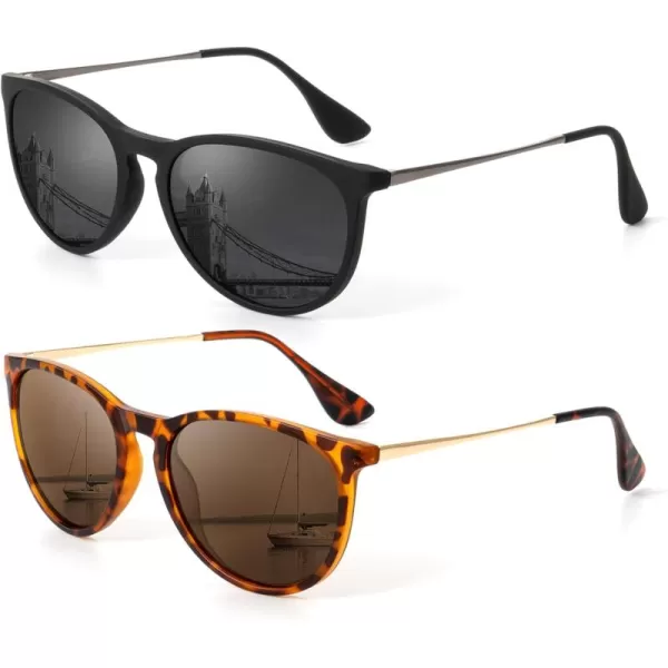 KALIYADI Sunglasses Womens Polarized WomensSunglasses Trendy Sun Glasses with UV400 Retro Style for Party Beach ShoppingB1 Grey  Brown