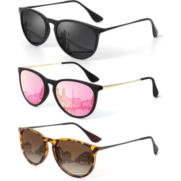 KALIYADI Sunglasses Womens Polarized WomensSunglasses Trendy Sun Glasses with UV400 Retro Style for Party Beach ShoppingC7 BlackPink  BlackGrey  LeopardGradient Brown