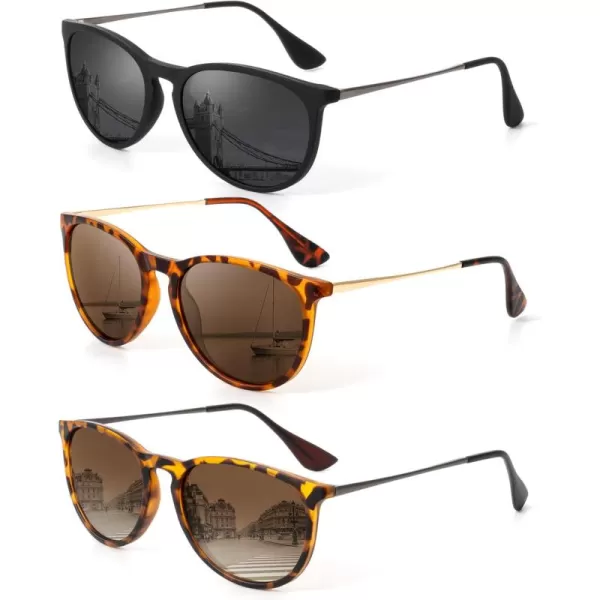 KALIYADI Sunglasses Womens Polarized WomensSunglasses Trendy Sun Glasses with UV400 Retro Style for Party Beach ShoppingC8 BlackGrey  LeopardBrown  LeopardGradient Brown
