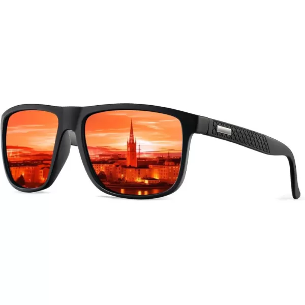 KALIYADI SunglassesMen PolarizedSunglasses Mens Sunglasses Sun Glasses UV Protection Unisex Lightweight Driving GolfC03red