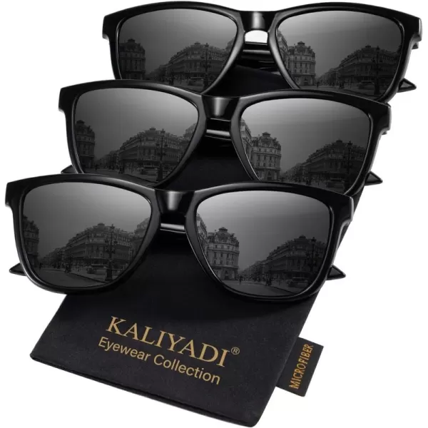 KALIYADI WomensSunglasses Polarized SunglassesWomens Trendy Retro Sun Glasses with UV Protection for Travel DrivingA01blackBlackBlack