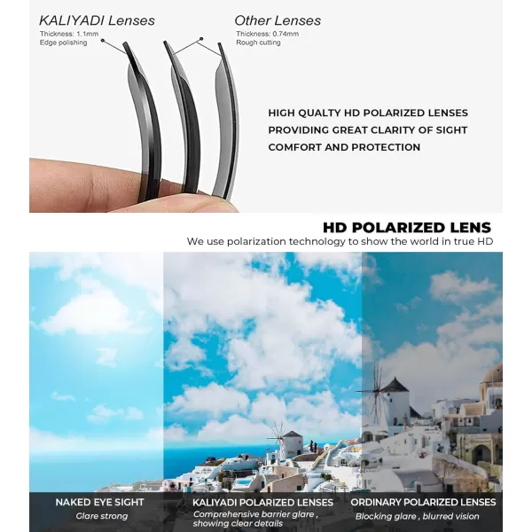 KALIYADI Polarized Sunglasses for Men and Women Mens Sun Glasses with UV Protection for Driving Fishing Golf 3 Packs2 Pack BlackG15