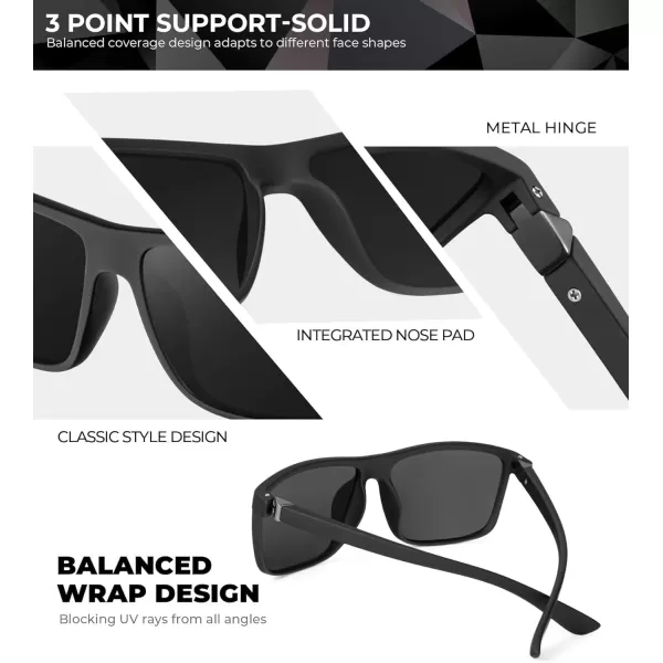 KALIYADI Polarized Sunglasses for Men and Women Mens Sun Glasses with UV Protection for Driving Fishing Golf 3 Packs2 Pack BlackGreen