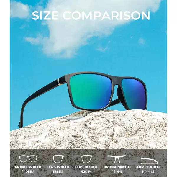 KALIYADI Polarized Sunglasses for Men and Women Mens Sun Glasses with UV Protection for Driving Fishing Golf 3 Packs2 Pack BlackGreen