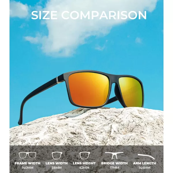 KALIYADI Polarized Sunglasses for Men and Women Mens Sun Glasses with UV Protection for Driving Fishing Golf 3 Packs2 Pack BlackRed