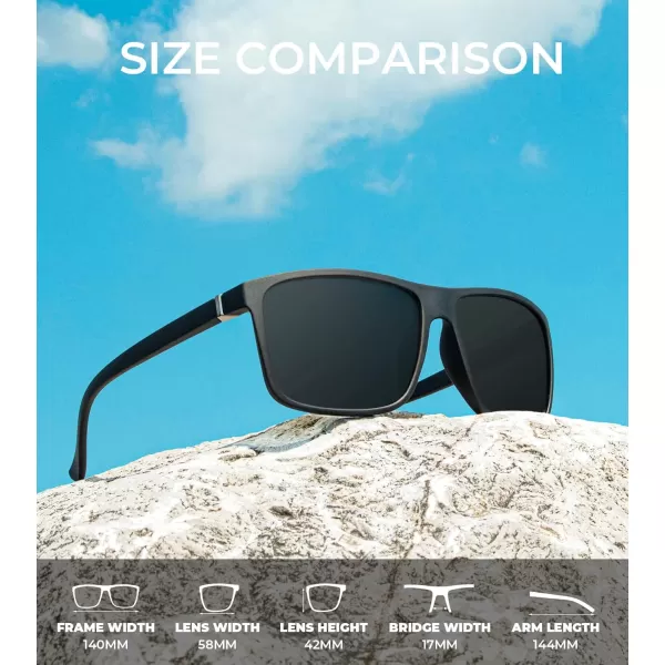 KALIYADI Polarized Sunglasses for Men and Women Mens Sun Glasses with UV Protection for Driving Fishing Golf 3 Packs3 Pack BlackBlackBlack