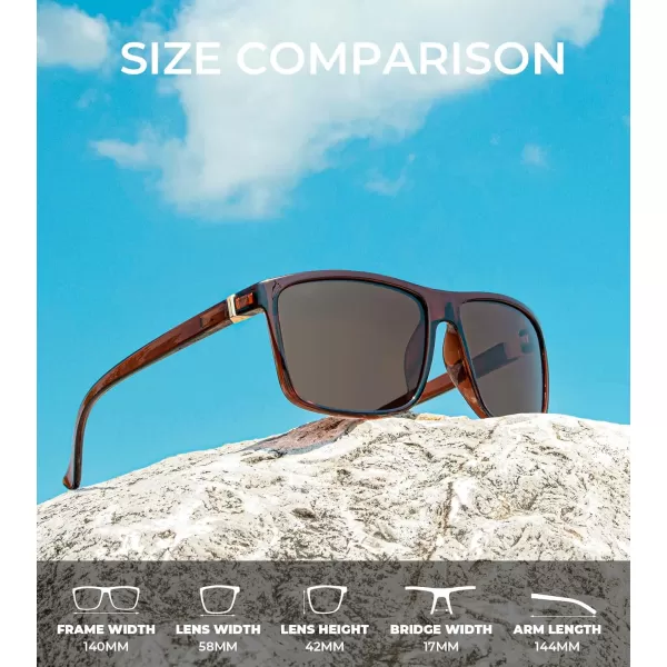 KALIYADI Polarized Sunglasses for Men and Women Mens Sun Glasses with UV Protection for Driving Fishing Golf 3 Packs3 Pack BlackBrownIce Blue
