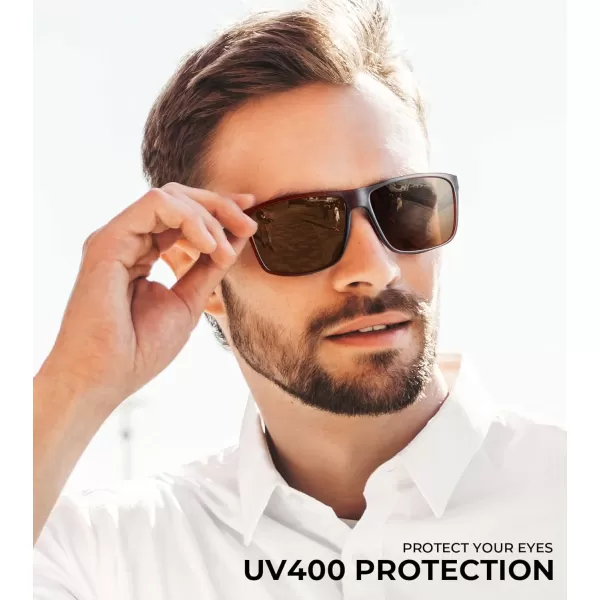 KALIYADI Polarized Sunglasses for Men and Women Mens Sun Glasses with UV Protection for Driving Fishing Golf 3 Packs3 Pack BlackBrownIce Blue