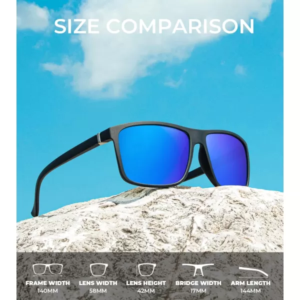 KALIYADI Polarized Sunglasses for Men and Women Mens Sun Glasses with UV Protection for Driving Fishing Golf 3 Packs3 Pack Dark BlueGreenRed