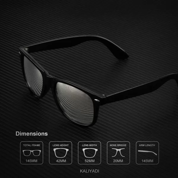 KALIYADI Sunglasses Men Polarized for Mens and Womens Unisex Sun Glasses for Driving UV ProtectionB043 Pack Glossy Black Frame Black  Blue  Silver Lens