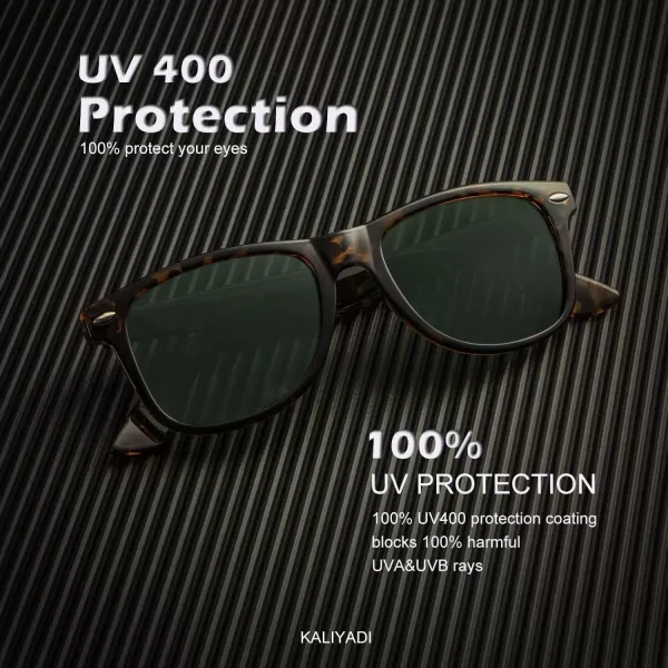 KALIYADI Sunglasses Men Polarized for Mens and Womens Unisex Sun Glasses for Driving UV ProtectionB083 Pack G15TortoiseBrown