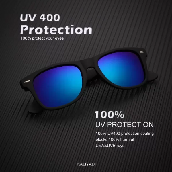 KALIYADI Sunglasses Men Polarized for Mens and Womens Unisex Sun Glasses for Driving UV ProtectionB103 Pack BlackGreen BlueG15