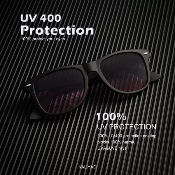 KALIYADI Sunglasses Men Polarized for Mens and Womens Unisex Sun Glasses for Driving UV ProtectionB123 Pack BlackG15Gradient Wine Red