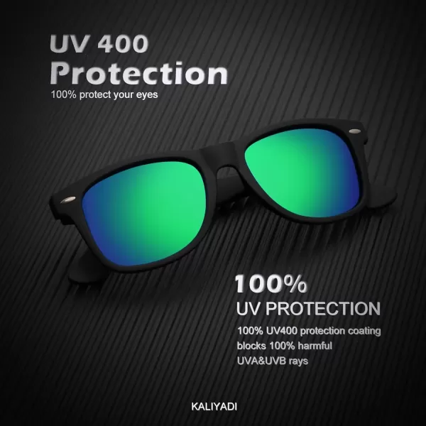 KALIYADI Sunglasses Men Polarized for Mens and Womens Unisex Sun Glasses for Driving UV ProtectionB143 Pack BlackGreenDark Red