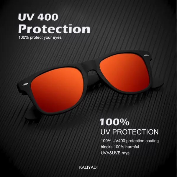KALIYADI Sunglasses Men Polarized for Mens and Womens Unisex Sun Glasses for Driving UV ProtectionB143 Pack BlackGreenDark Red