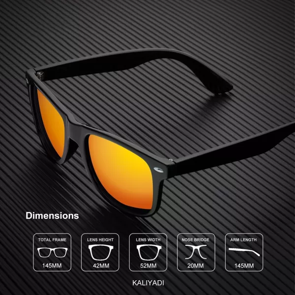KALIYADI Sunglasses Men Polarized for Mens and Womens Unisex Sun Glasses for Driving UV ProtectionC06 2 Pack GreenOrange