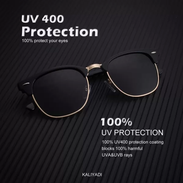 KALIYADI Sunglasses Men Polarized for Mens and Womens Unisex Sun Glasses for Driving UV ProtectionD03 2 Pack BlackBlue