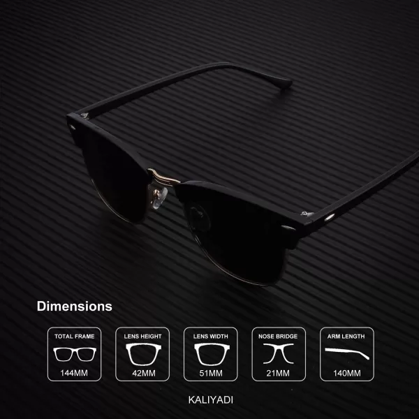 KALIYADI Sunglasses Men Polarized for Mens and Womens Unisex Sun Glasses for Driving UV ProtectionD03 2 Pack BlackBlue