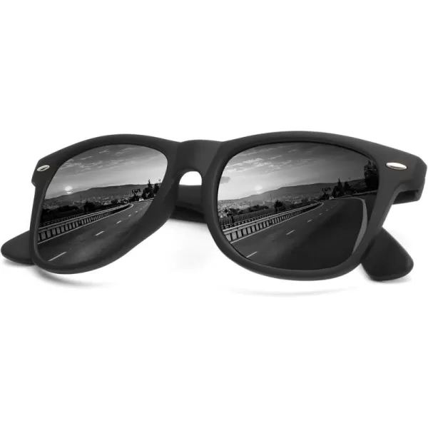 KALIYADI Sunglasses Men Polarized for Mens and Womens Unisex Sun Glasses for Driving UV ProtectionA01matte Black