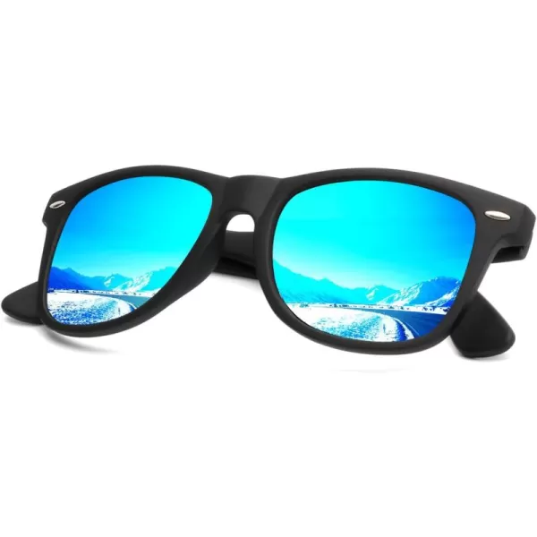 KALIYADI Sunglasses Men Polarized for Mens and Womens Unisex Sun Glasses for Driving UV ProtectionA03 Matte Blue