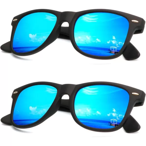 KALIYADI Sunglasses Men Polarized for Mens and Womens Unisex Sun Glasses for Driving UV ProtectionC032 Pack Blue