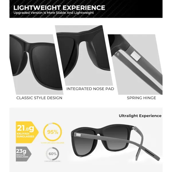 KALIYADI SunglassesMen MensSunglasses Polarized Sunglasses UV Protection Unisex Driving Fishing Lightweight ClassicA02blackIce BlueRed