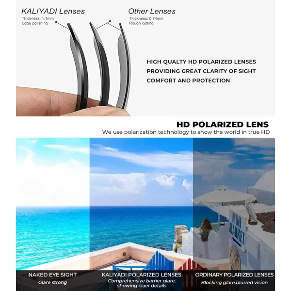 KALIYADI SunglassesMen MensSunglasses Polarized Sunglasses UV Protection Unisex Driving Fishing Lightweight ClassicA03greenIce BlueRed