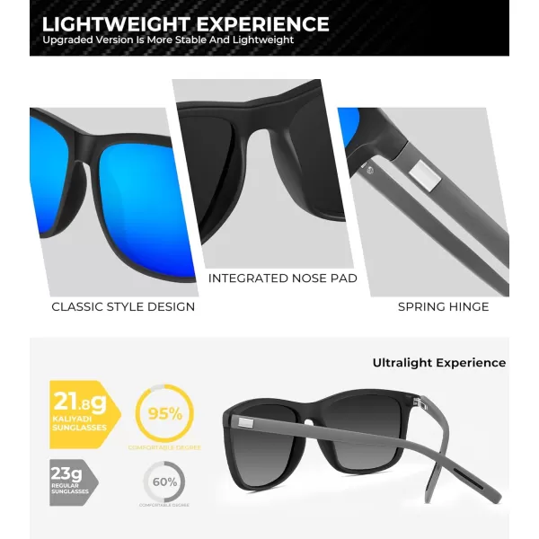 KALIYADI SunglassesMen MensSunglasses Polarized Sunglasses UV Protection Unisex Driving Fishing Lightweight ClassicC04dark Blue