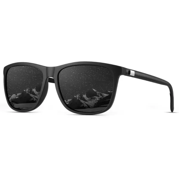 KALIYADI SunglassesMen MensSunglasses Polarized Sunglasses UV Protection Unisex Driving Fishing Lightweight ClassicC01blcakblack Temple