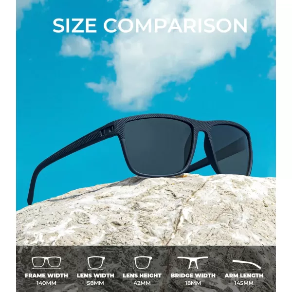 KALIYADI Polarized Sunglasses for Men Lightweight Sun Glasses with UV Protection for Driving Fishing Golf3 Pack Y Frame Bluelens BlackIce BlueGradual Brown