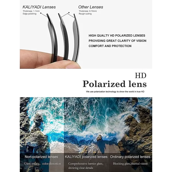 KALIYADI Polarized Sunglasses for Men and Women Matte Finish Sun glasses Color Mirror Lens UV Blocking 3 PackBlackTortoiseGradient Brown