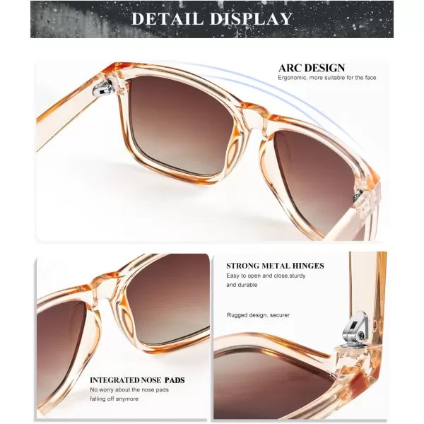 KALIYADI Sunglasses Men Polarized Sun glasses for Mens Womens Classic Matte Black Frame UV Protection 3pack3 Pack BlackCrystal BrownPink