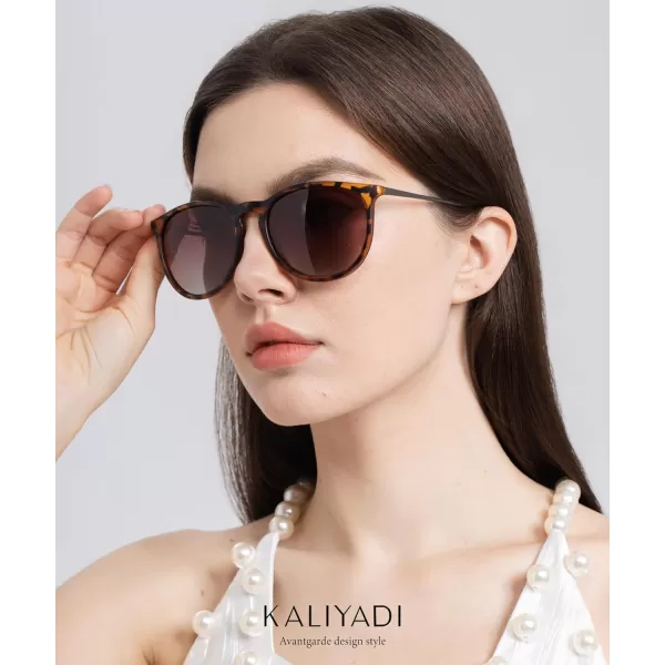 KALIYADI Sunglasses Womens Polarized WomensSunglasses Trendy Sun Glasses with UV400 Retro Style for Party Beach ShoppingA03 Gradient Brown